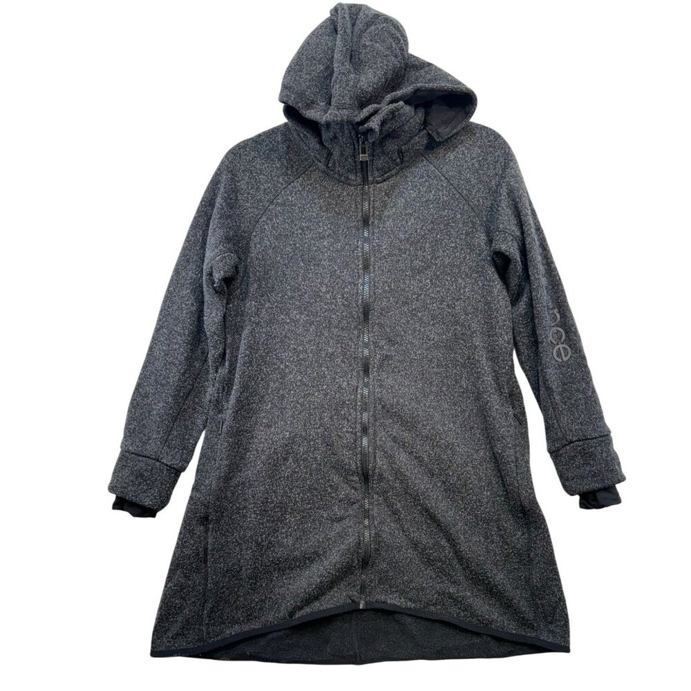 Calvin Klein Performance Womens Long Hooded Jacket Size Small Gray